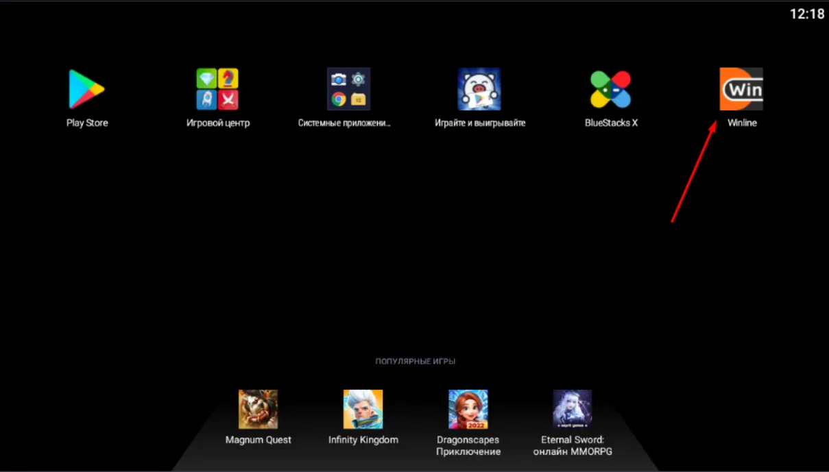 Запуск приложения Винлайн на компьютере через эмулятор BlueStacks