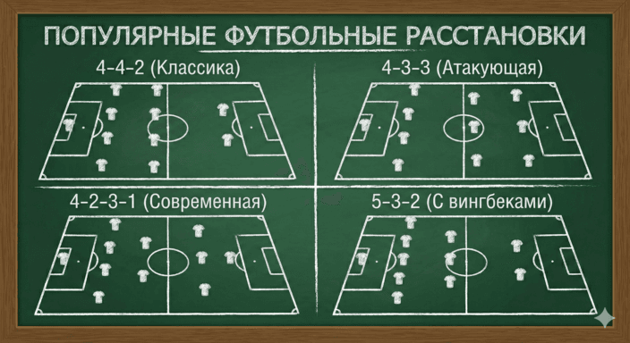 Классические тактические схемы в современном футболе