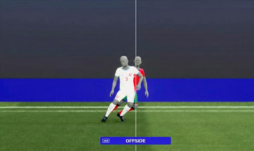 Проверка и фиксация положения вне игры с помощью черчения линий в системе VAR.