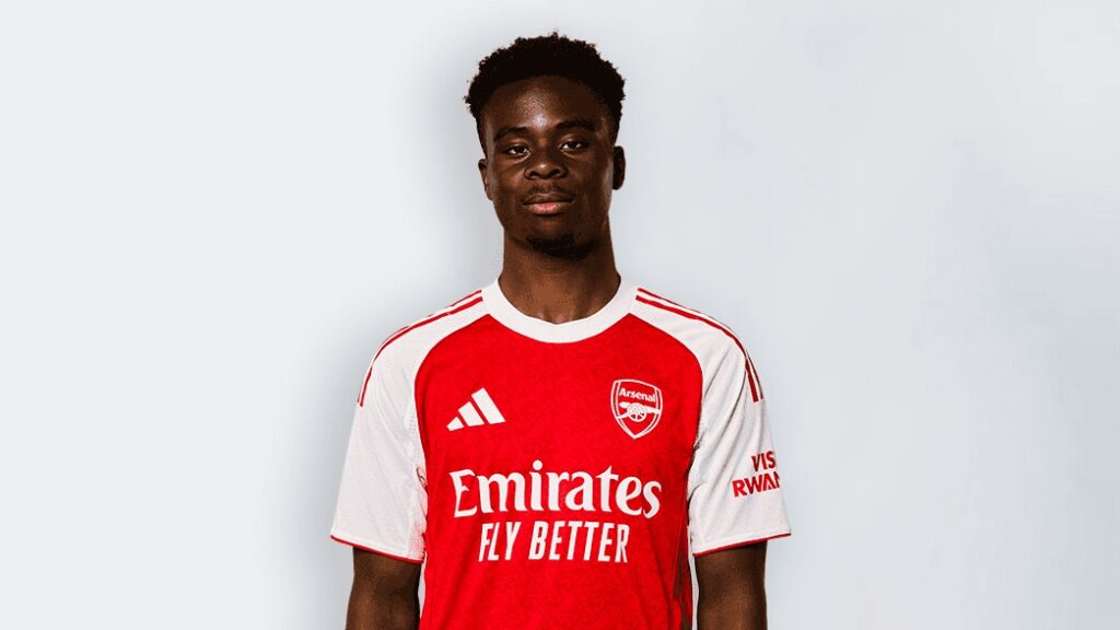 Букайо Сака — один из лучших бомбардиров Арсенала в сезоне 2025/26. Источник: arsenal.com
