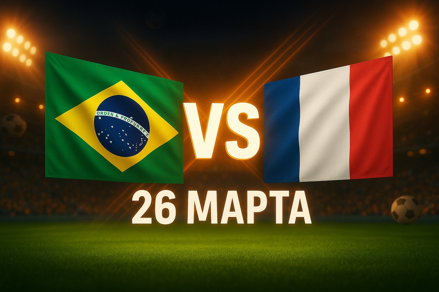 Бразилия – Франция 26 марта 2026: прогнозы и ставки на матч
