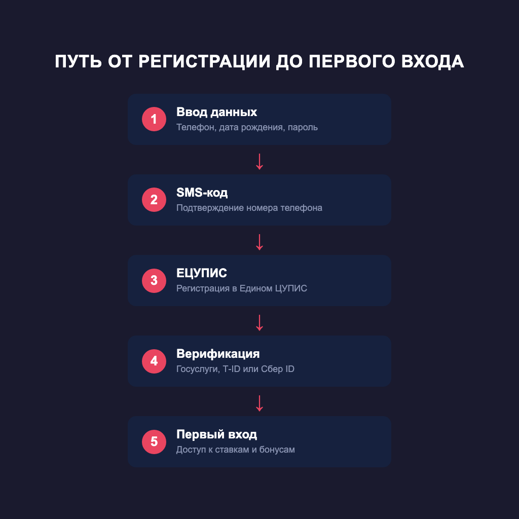 Путь от регистрации до первого входа