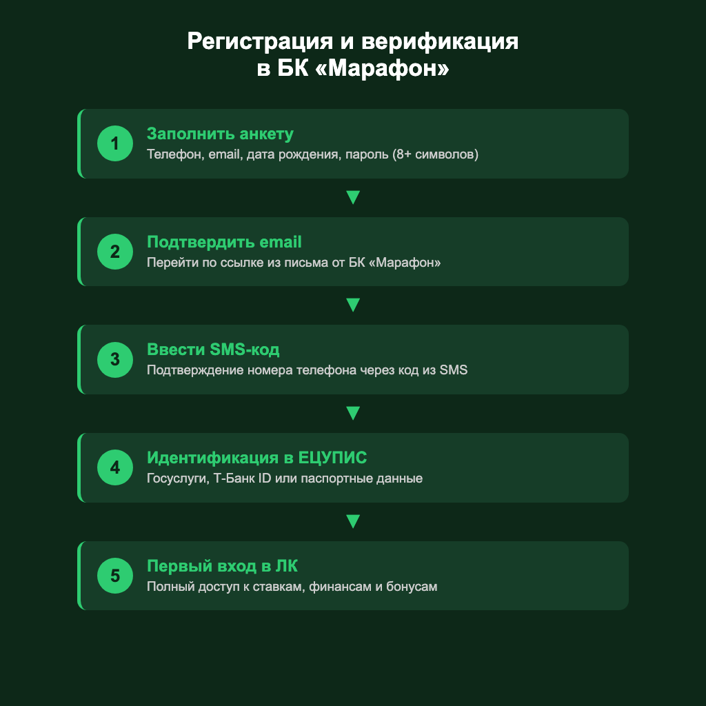 Этапы регистрации и верификации