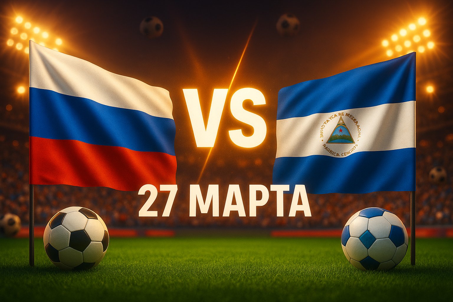 Россия – Никарагуа 27 марта 2026: прогнозы и ставки на матч