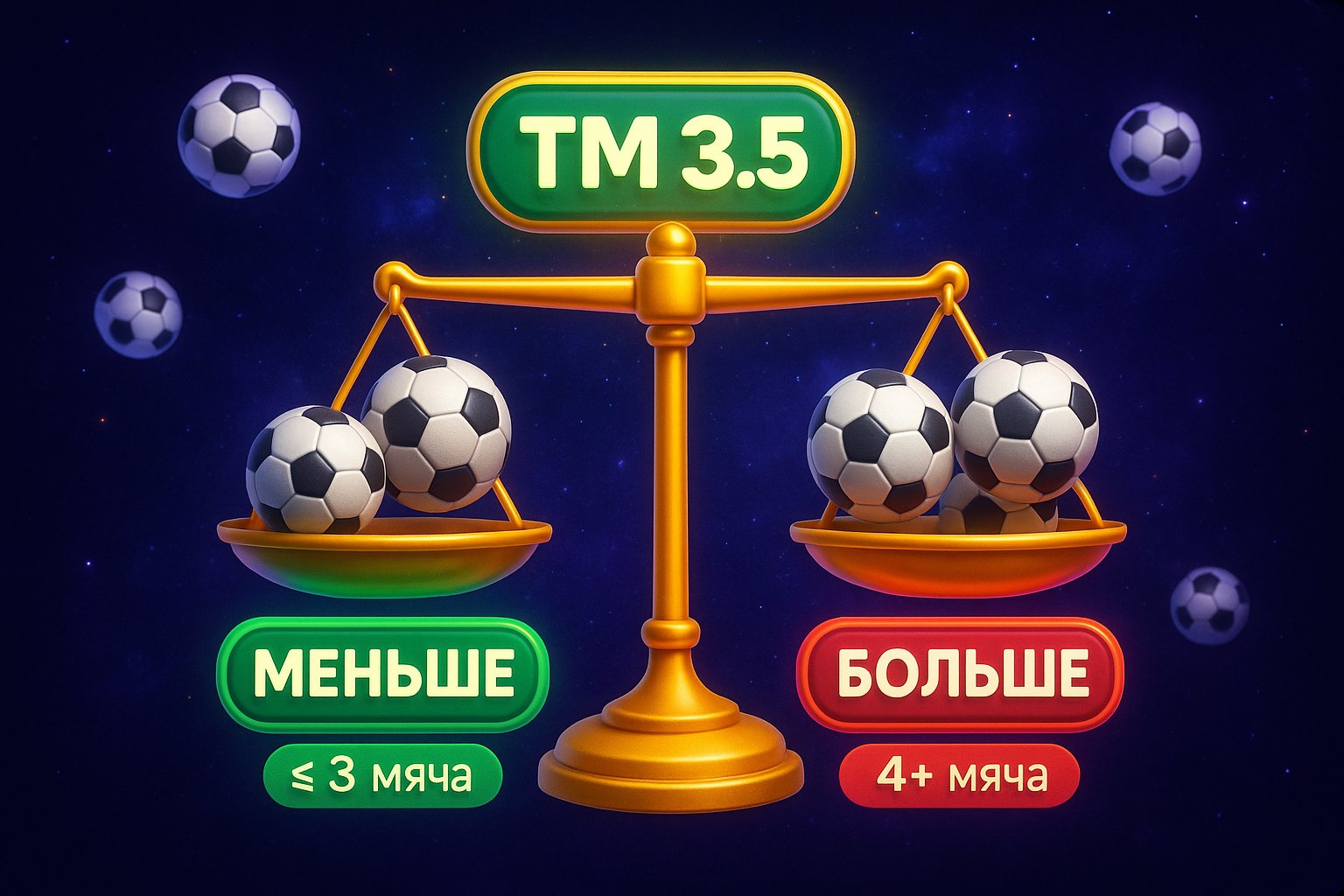 Тотал меньше 3.5 - что значит и как рассчитывается ТМ 3.5
