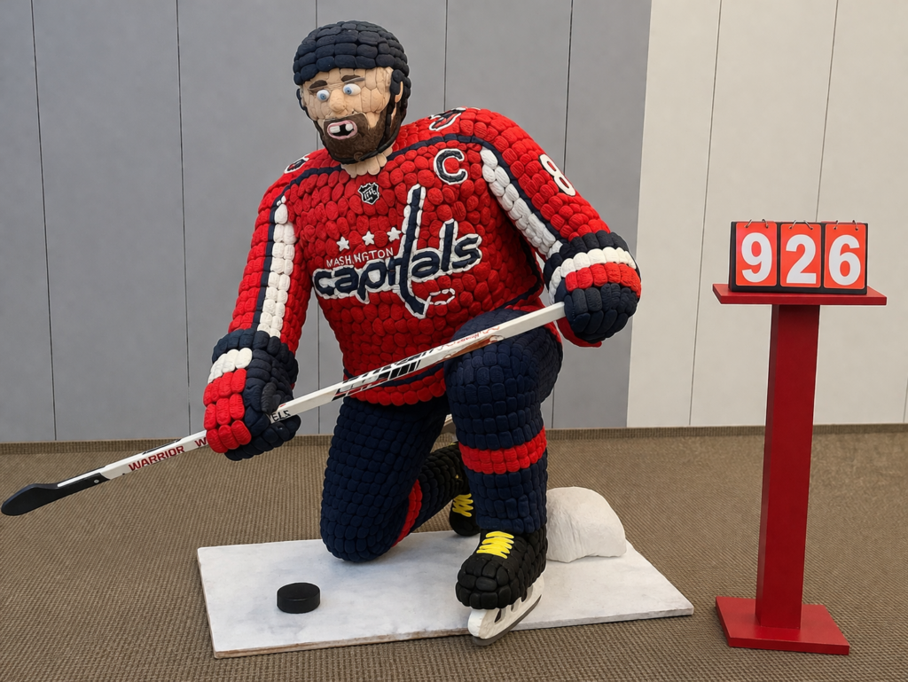 В США создали скульптуру Овечкина из зефира