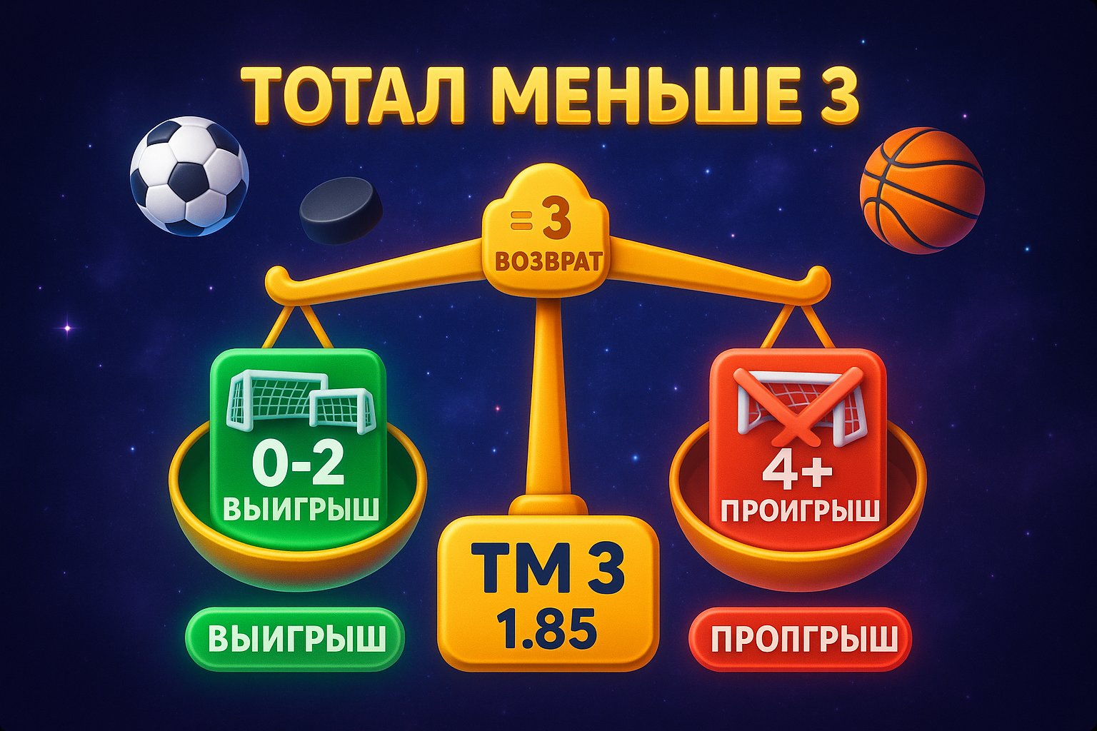 Тотал меньше 3 – что значит и как рассчитывается (ТМ 3)