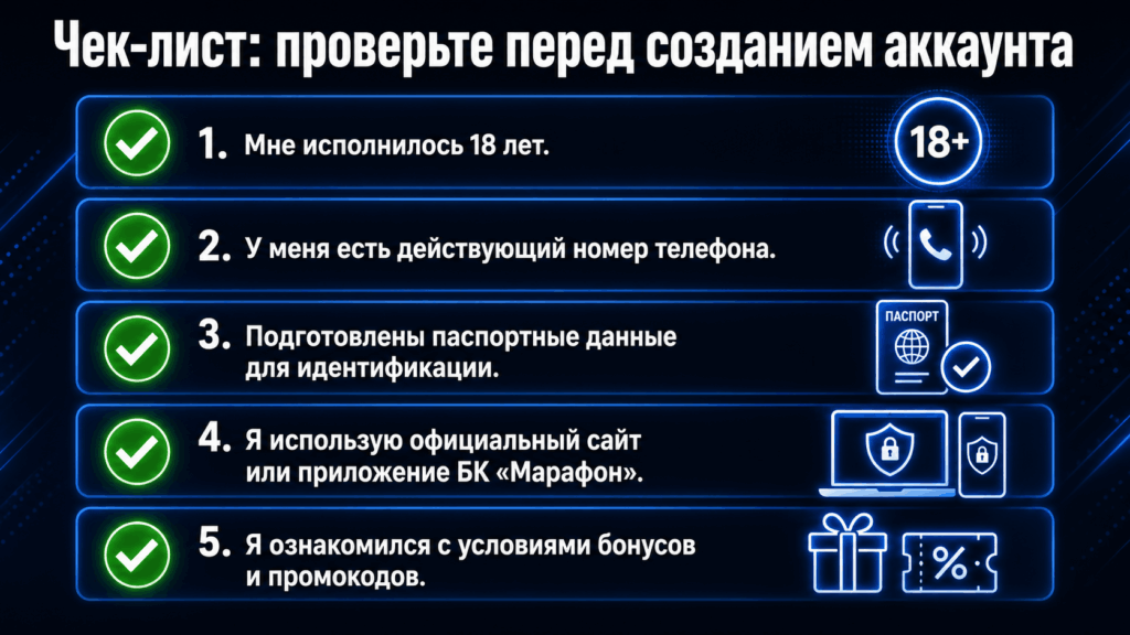 Подготовка данных для регистрации в букмекерской конторе Марафон