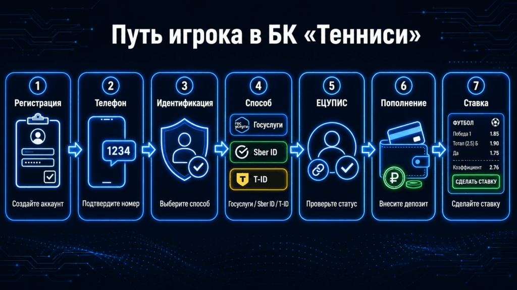 путь игрока в тенниси